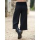 Pantalones 3/4 viscosa negros