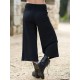 Pantalones 3/4 viscosa negros