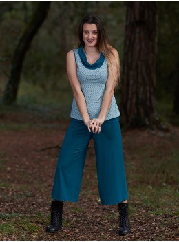 Pantalones 3/4 azul petróleo