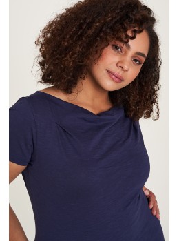 Camiseta cotó orgànic llisa blau marí