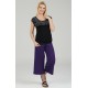 Pantalones 3/4 viscosa morado