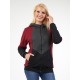 Chaqueta unisex capucha burdeos