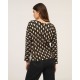 Jersey de punto cuello barca print