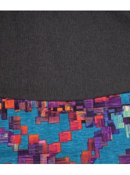 Falda jacquard turquesa pixel