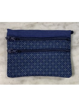 Monedero duo azul flor