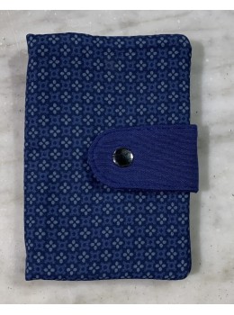 Cartera azul flores