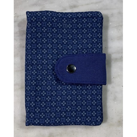 Cartera azul flores