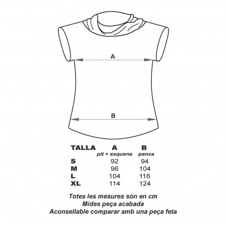 Camiseta m/c cuello sin pieza cintura mostaza