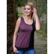 Camiseta tiras burdeos gris