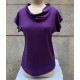 Camiseta m/c cuello sin pieza cintura lila