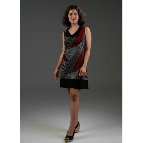 Vestido tiras abstract
