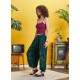 Pantalones bombacho T.40/42 burdeos verdes