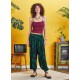 Pantalones bombacho T.40/42 burdeos verdes