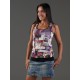 Camiseta tiras abstract lila