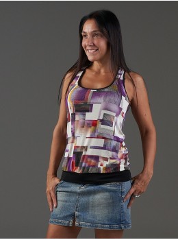 Camiseta tiras abstract lila