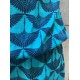 Vestido goma cintura turquesa