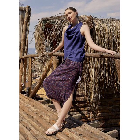 Pantalons print navy