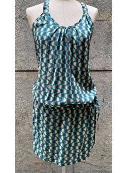 Vestido espalda nudo waves
