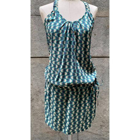 Vestido espalda nudo waves