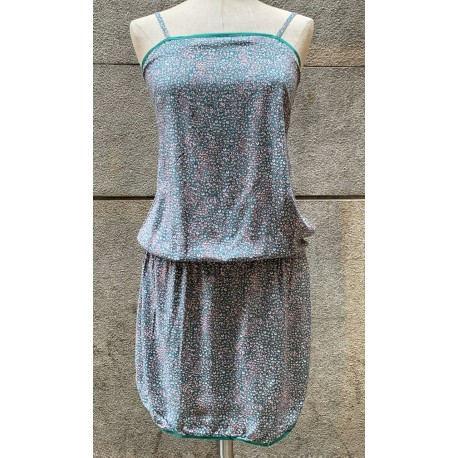 Vestido goma elástica gris