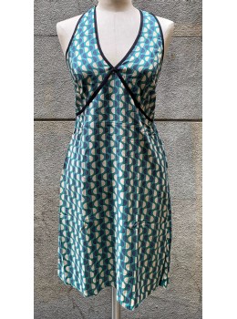 Vestido nudo cuello waves