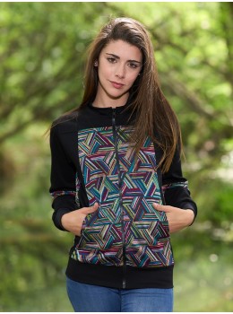 Chaqueta jacquard multicolor