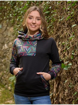 Sudadera unisex capucha multicolor