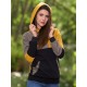 Sudadera unisex capucha mostaza 