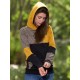 Sudadera unisex capucha mostaza 