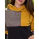 Sudadera unisex capucha mostaza 