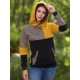 Sudadera unisex capucha mostaza 
