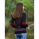 Chaqueta jacquard burdeos