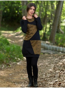 Vestido pichi abstract amarillo