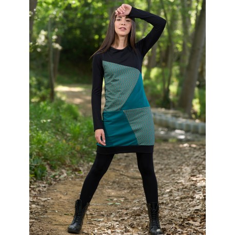 Vestido pichi petrol