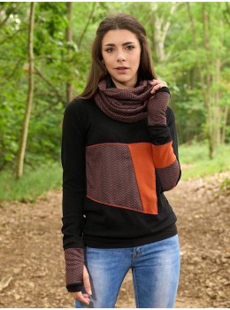 Cuello doble espiga teja