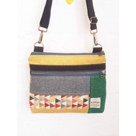 Bolso collage print mostaza