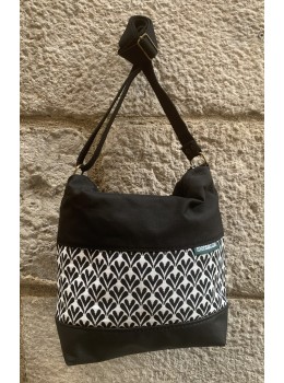 Bolso negro blanco