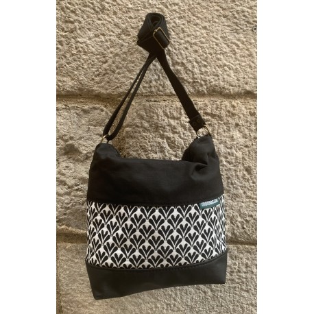 Bolso negro blanco