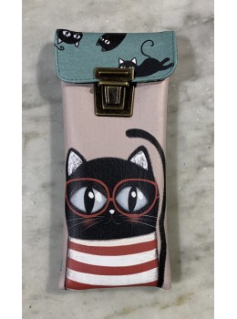 Funda gafas gato