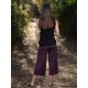 Pantalones 3/4 viscosa abstract morado