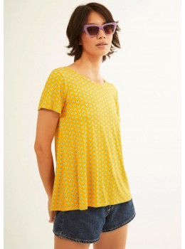 Camiseta easy mustard blue