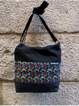 Bolso negra fulles