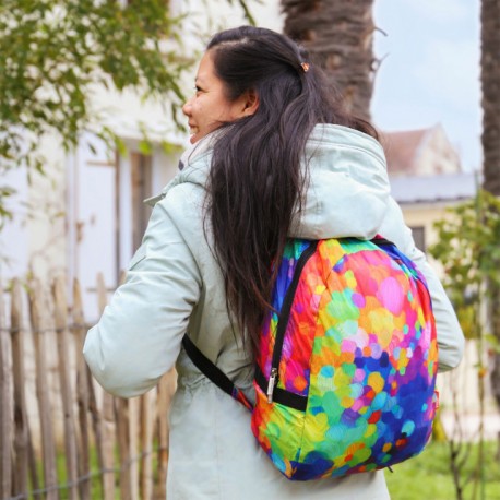 Mochila plegable multicolor