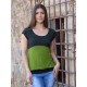 Camiseta m/c lunares combi