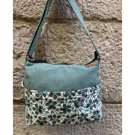 Bolso flores verde