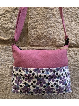 Bolso flors rosat