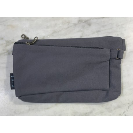 Ronyonera bolso frankfurt cotó gris fosc