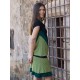 Camiseta m/c negra verde abstract