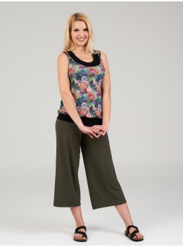 Pantalons llargs viscosa caqui