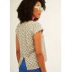 Camisa apertura espalda cream balloon
